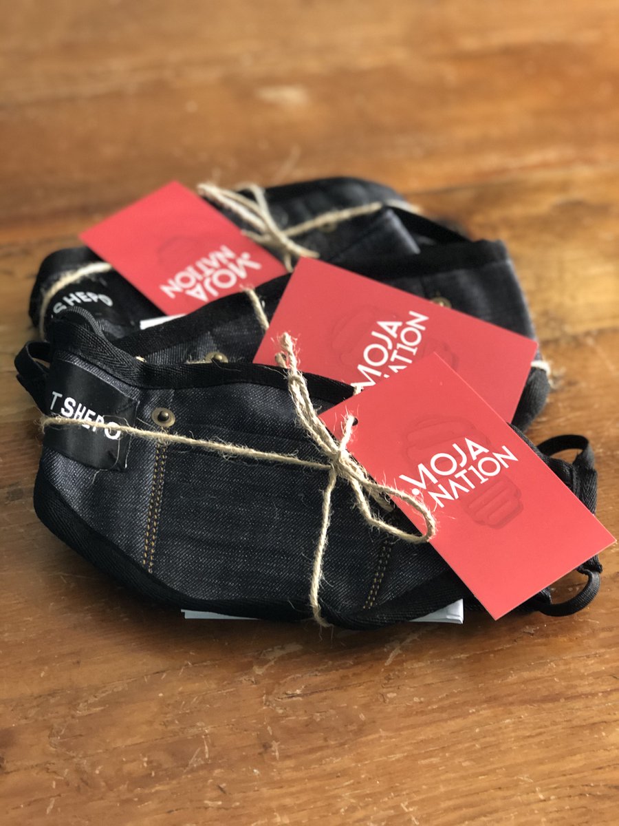 MojaNation's tweet photo. Being careful doesn’t have to mean being fearful! We partnered with @TshepoJeans to create these limited-edition masks, which we’ve gifted to clients to help them stay safe &amp; stylish. Get in touch to learn how we switch perspectives &amp; create real brand connections! #MojaNation https://t.co/hPyyXIVeM9