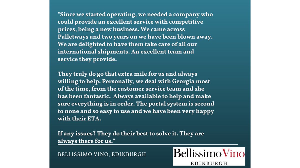 Thank you @Bellissimo_Vino for the kind words you've had to say about Georgia and our Customer Services team here in Edinburgh - much appreciated 😍