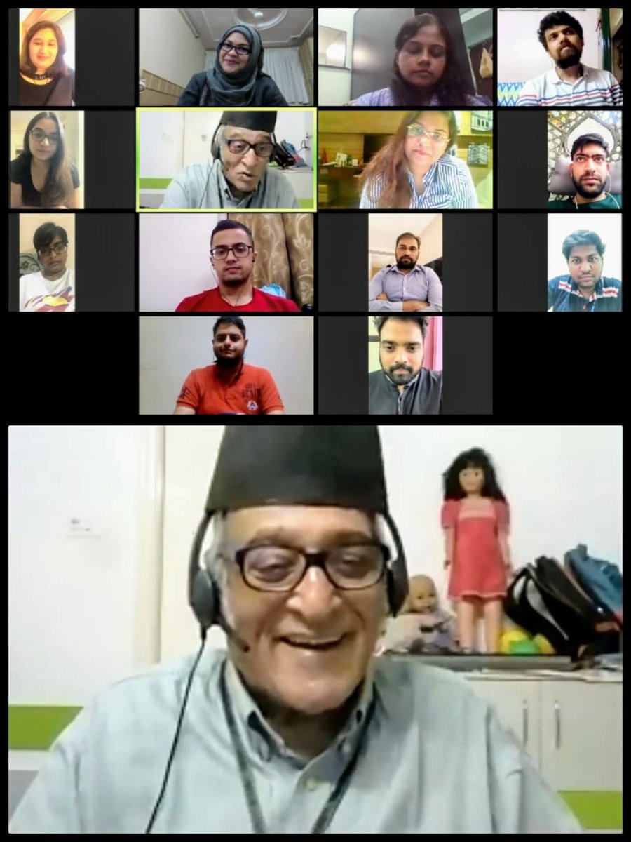 kalyx007's tweet photo. Stars meet heroes.
Wonderful Interaction with Actor Dr Mohan Agashe @DrMohanAgashe . His master acting we have witnessed on screen ,also he is a well-known psychiatrist. What a treat to have interacted with him. 
Thanks for motivating covid warriors. https://t.co/tScPybDDUU