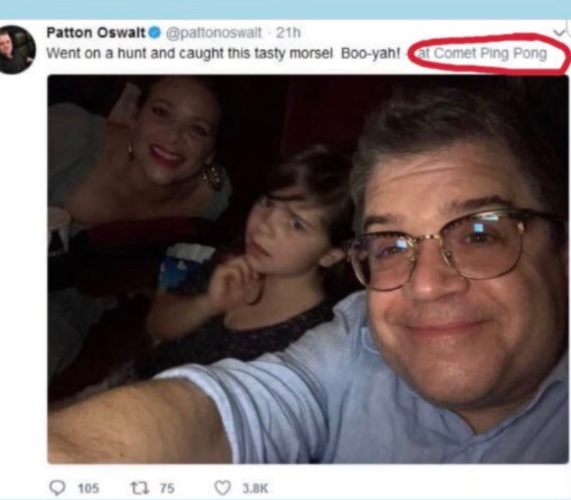 WilliamsAmeena's tweet photo. Don’t forget @pattonoswalt  please !!!! This sick bastard is as guilty as the rest of them tweets speak for themselves your days are numbered #freethechildren #Andrenochrome #pedogate2020 #Pedowood #pedohollywood  #rippattonoswalt #pizzagte #pizzagatelsreal https://t.co/LmADra77tD