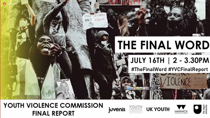 Emily_SeftonYA's tweet image. In the #TheFinalWord webinar launch of the final Youth Violence Commission report. Very excited to see the findings and other young people’s views on what needs to happen next. This is so important. #YVCFinalReport