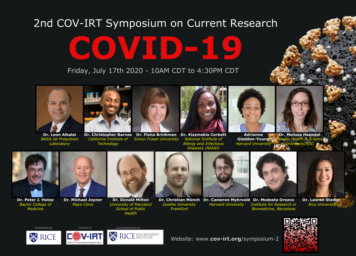 COV-IRT (@covirt19) on Twitter photo *Final 24 hours*, few seats remain, don't miss out! Register now to hear Dr. Peter Hotez (<a href="/PeterHotez/">Prof Peter Hotez MD PhD DSc(hon)</a>) discuss "COVID-19 Vaccines for Global Health" and Dr. Fiona Brinkman (<a href="/fionabrinkman/">Fiona Brinkman</a>) present the "Canadian COVID-19 Genomics Network" & many more talks! riceuniversity.zoom.us/webinar/regist… *Final 24 hours*, few seats remain, don't miss out! Register now to hear Dr. Peter Hotez (<a href="/PeterHotez/">Prof Peter Hotez MD PhD DSc(hon)</a>) discuss "COVID-19 Vaccines for Global Health" and Dr. Fiona Brinkman (<a href="/fionabrinkman/">Fiona Brinkman</a>) present the "Canadian COVID-19 Genomics Network" & many more talks! riceuniversity.zoom.us/webinar/regist…