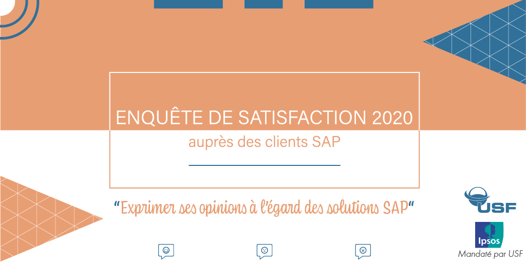 USF_officiel's tweet photo. [#USF, la 4⃣ème enquête de satisfaction des clients #SAP est ouverte !]
💡Cette enquête anonyme a pour but de mesurer le niveau de satisfaction des Utilisateurs francophones de #SolutionsSAP (#InfluenceSAP #IndirectAccess #S4HANA...) 
💬 Nous contacter : https://t.co/Y2R8KB4t6q https://t.co/aAls6KvsSz