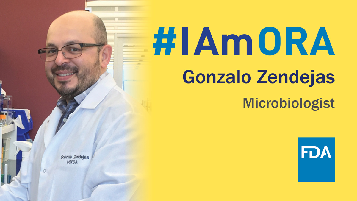 FDAInspects's tweet photo. Meet Gonzalo Zendejas, an analyst at #FDAORA. During the #COVID19 pandemic, he analyzes food, environmental samples & cosmetics to detect pathologenic microorganisms, parasites and, allergens. https://t.co/o5nxRlpqR2 #IAmORA #ORAOnTheFrontlines https://t.co/8dTbjHF5Ef