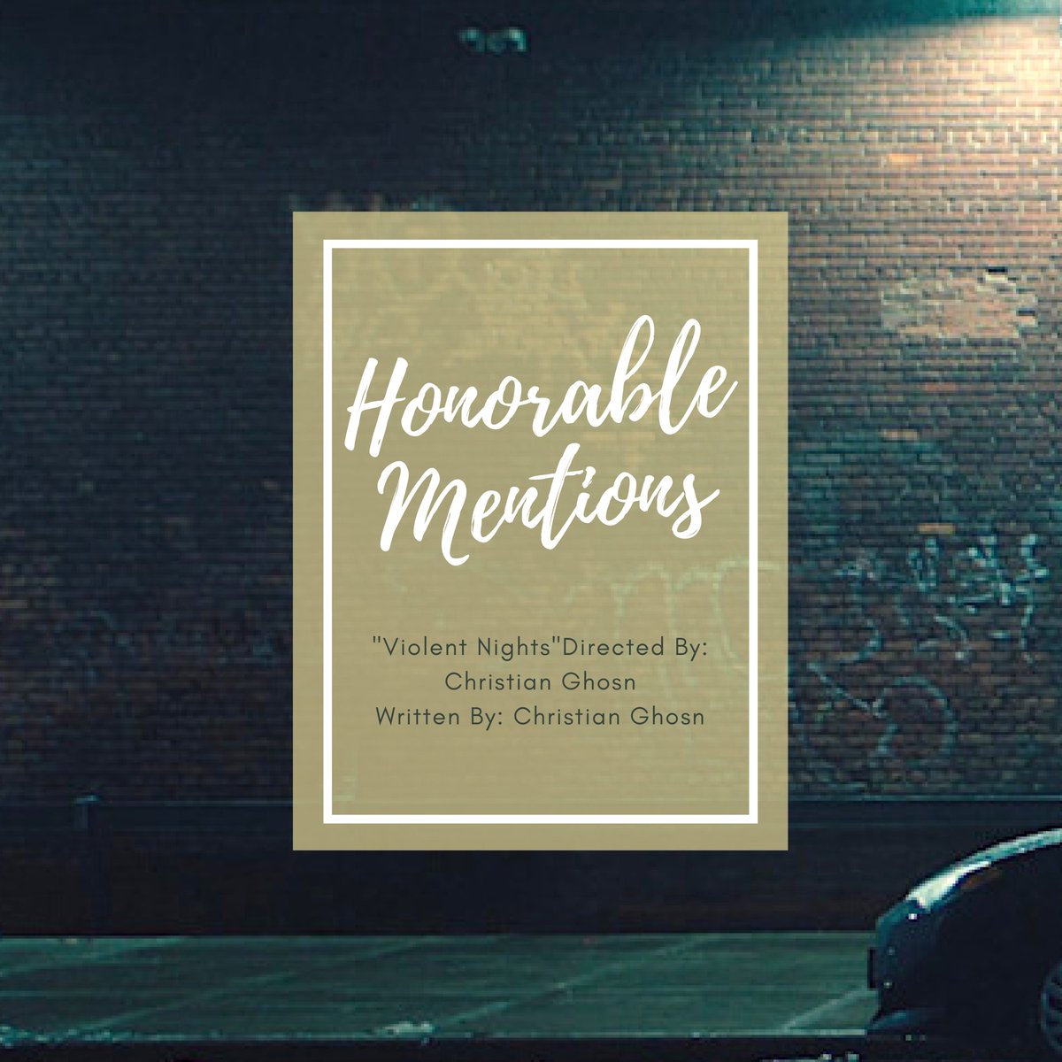 CoreFilmFest's tweet image. Congratulations to one of this year's Honorable Mentions: "Violent Nights"
Directed &amp;amp; Written By: Christian Ghosn