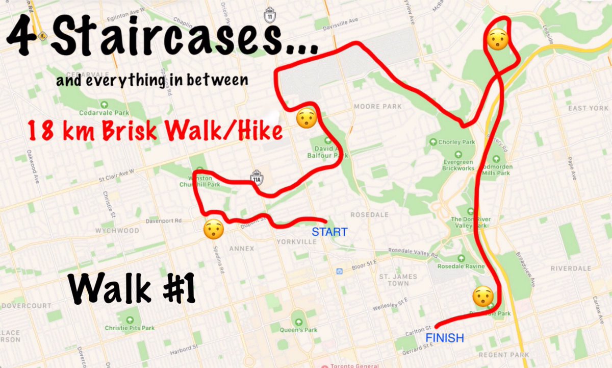 exploretofit's tweet photo. “4 Staircases... and everything in between”. Pic 1 is the proposed route. Pic 2 is the actual route tracked with a @Garmin with GPS. Think we stuck to our route pretty well :)   

To join MRAC go to:     https://t.co/ZxEisSPuS4

#TorontoFitness #TorontoCardio #TorontoExercise https://t.co/paxCU3TCis