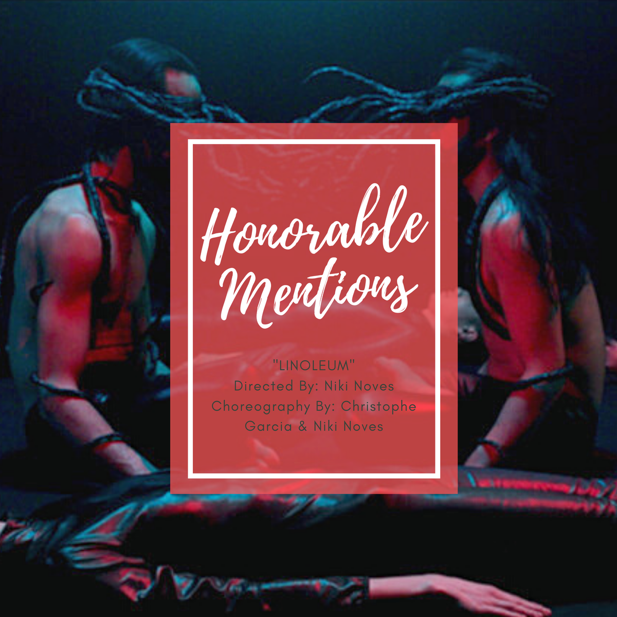 CoreFilmFest's tweet image. Congratulations to one of this year's Honorable Mentions: "LINOLEUM"
Directed By: Niki Noves
Choreography By: Christophe Garcia &amp;amp; Niki Noves