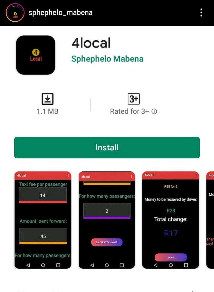 SevenDibaks's tweet photo. Sphephelo Mabena is a 16 year old boy from my school who created an app that'll reduce the stress of taxi maths👏🏿. It's called 4Local and is available on playstore. It's simple and very easy to use and you have options of being guided in English, Sesotho or IsiZulu. https://t.co/Kx6CshF54U