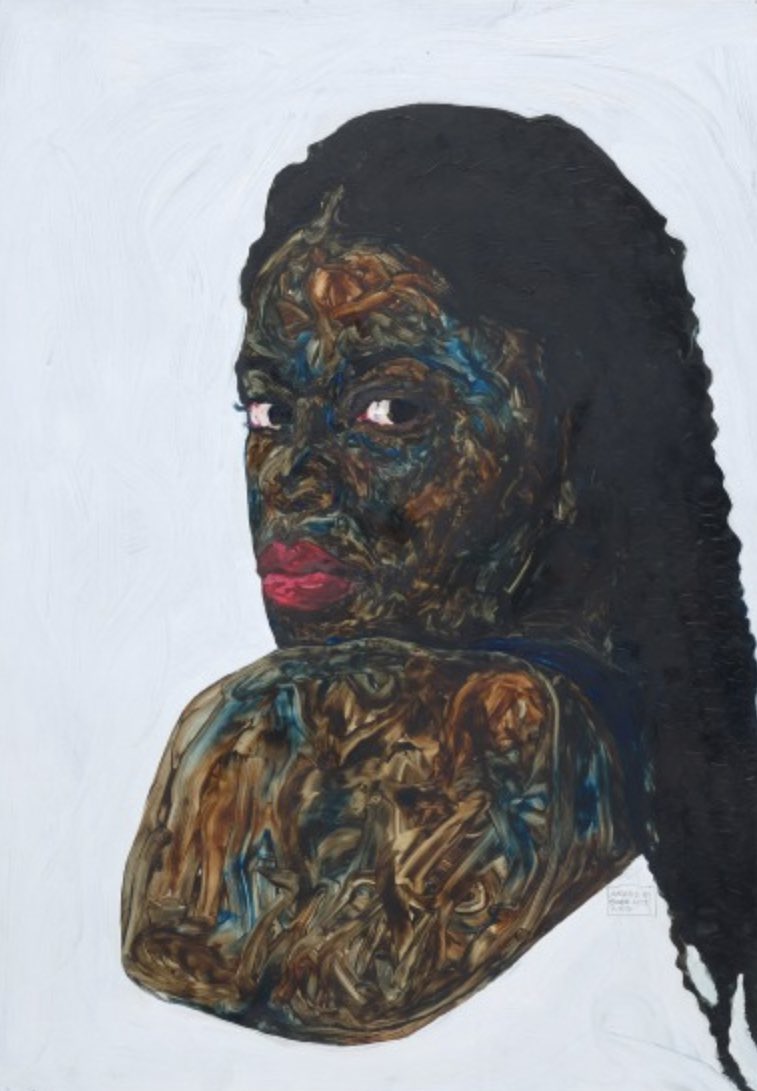 McZinsou's tweet photo. 🚨 Marché de l’art : record historique, hier chez @phillipsauction, pour l’artiste #AmoakoBoafo du #Ghana. Ses deux œuvres se sont vendues à environ 10 fois l’estimation, dépassant les 200 000$. 
La maison #Dior avait annoncé cette semaine sa collaboration avec l’artiste. https://t.co/ooT2GKpLnn
