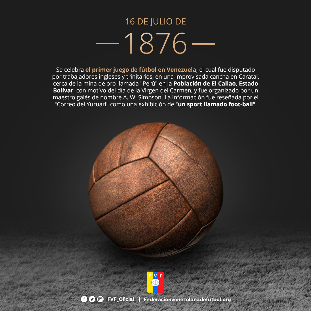 Hoy se celebra el Día del Fútbol en Venezuela y el primer juego hace 144 años | #PrevencionEsSalud | #CuidémonosTodos | #FVF | bit.ly/3eAa2Cb