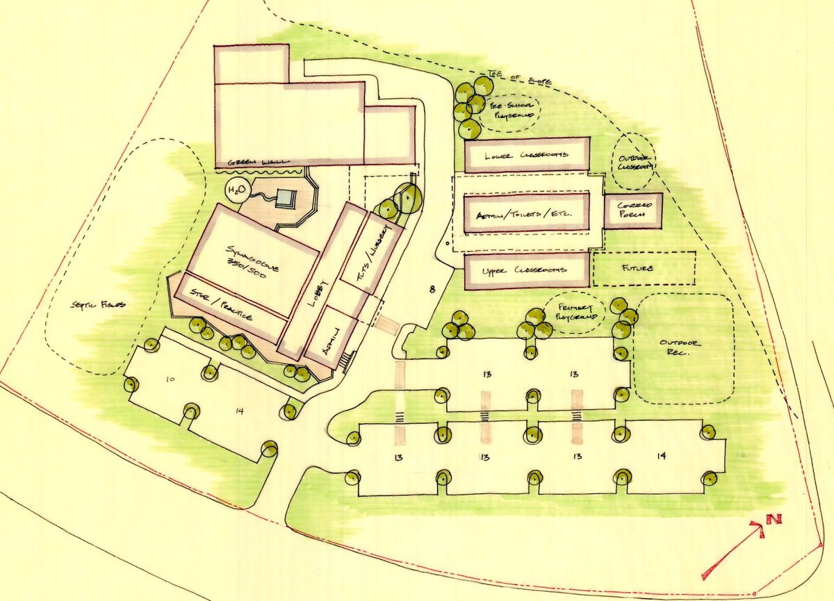 workshoparchnet's tweet photo. We're grateful our profession exercises the envisioning of possibilities. Imagining what could be is a practice everyone could benefit from. These sketches are some iterations from a recent practice of conceptualizing different layouts for a synagogue + montessori school campus. https://t.co/LzxRJifbgR