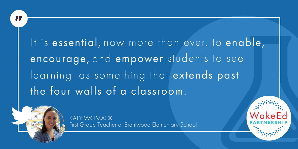 wakeedpa's tweet photo. Critical takeaways from @WCPSS educators during our virtual #WakeEdSummerSTEM program. Teacher-leaders and Triangle #STEM companies are working together this week to engage and empower all students in NC's largest school system. #NCED https://t.co/a6p5XrI20D https://t.co/aW7wI9CCUy