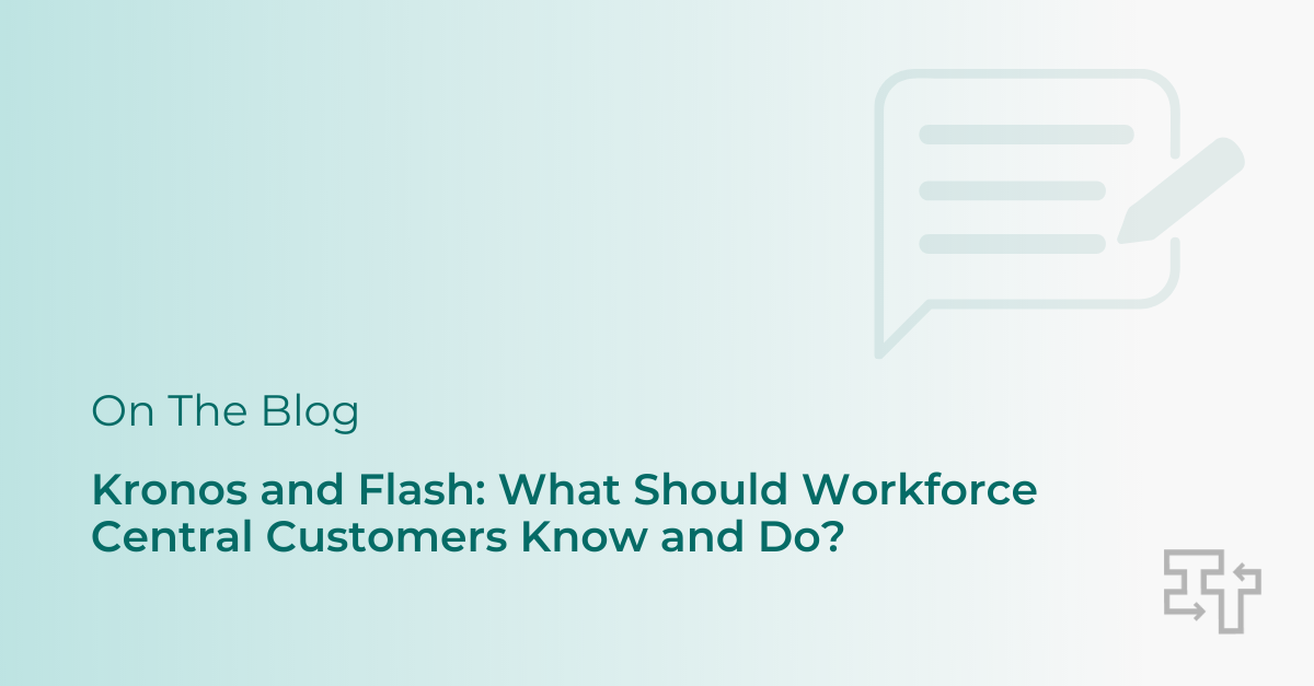 HITleaders's tweet photo. #Kronos users in #healthcare have a lot to think about right now, from #ContactTracing to keeping terminals sanitized. However, thereโs another concern that should be top of mind for many customers on #WorkforceCentral: Flash.
https://t.co/KhILYCnDLg https://t.co/eizl4Xgpbc