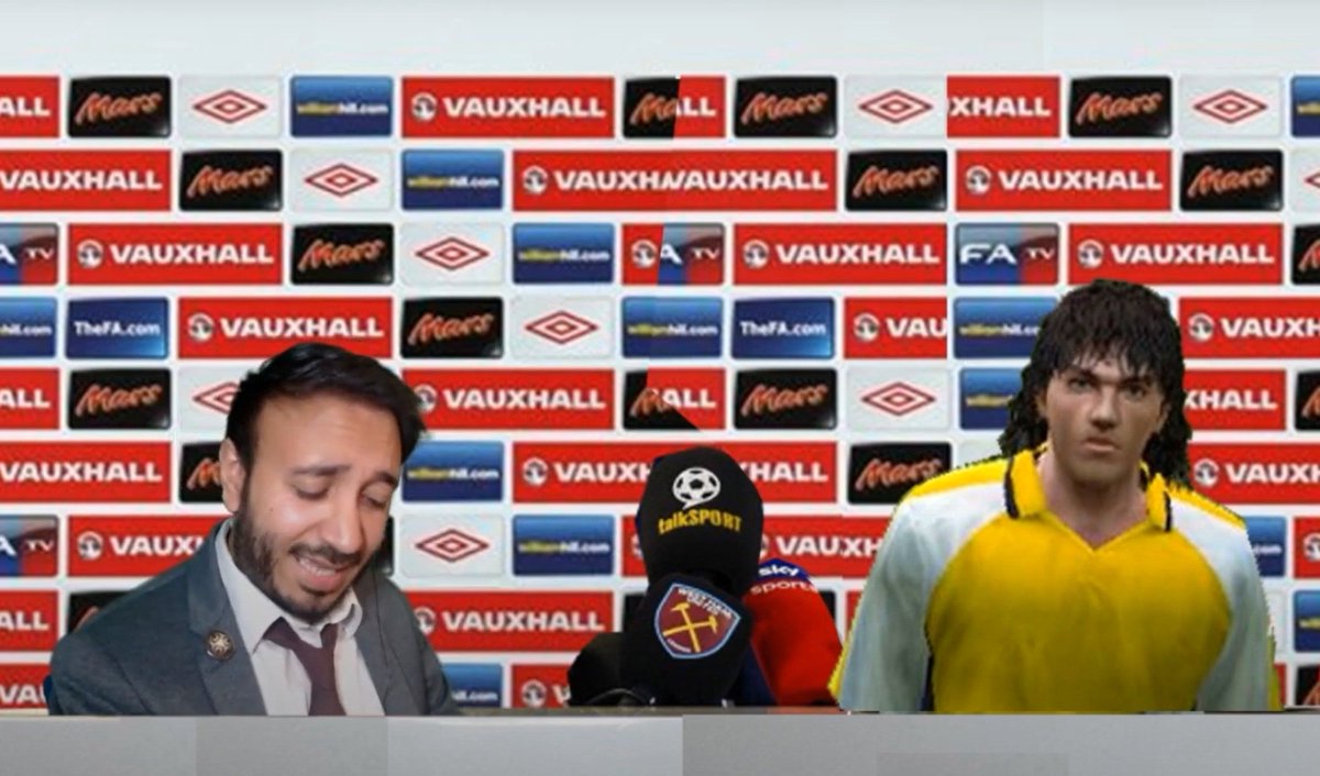 GizmodoUK's tweet photo. What happens when the comedy clubs are all closed? One solution is to turn to Twitch, set up a fictional football club, and improvise some shenanigans #comedy #lockdown @Zafarcakes #pes2005
https://t.co/t3edabgFB2 https://t.co/WS708JU82Y