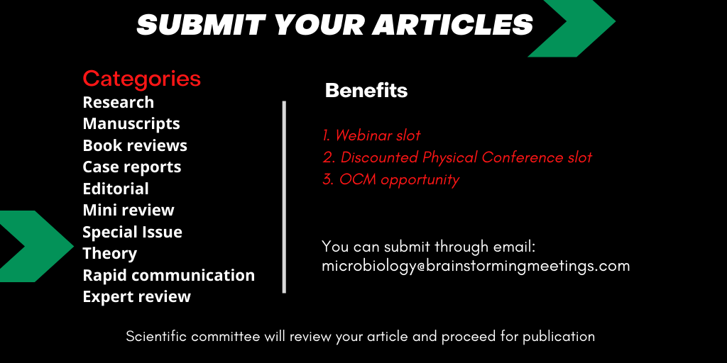 WCMB20's tweet photo. We are accepting #manusctipts for publication please refer to the below banner

Mail us at: microbiology@brainstormingmeetings.com

#microbiology #virology #coronavirus #microbialinteractions #foodmicrobiology #viruses #fungi #Covid_19 #InfectiousDiseases https://t.co/C8gB3RPVtH