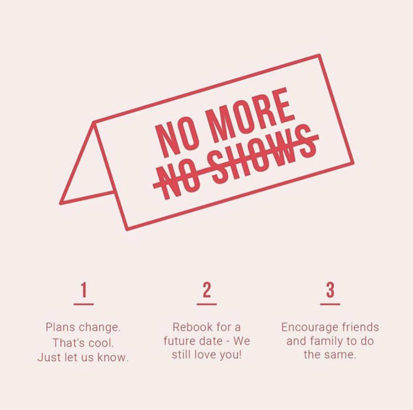 HOSPITALITY NEEDS YOUR HELP!

*

EVERY CUSTOMER unable to make their booking MUST let the restaurant know.

*

Please share this post and do your bit to support #nomorenoshows.