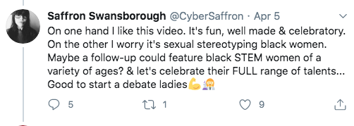 You saw Black women in STEM who are in nice clothes and embracing their beauty, being their unapologetic selves and YOU thought of SEX. YOU thought of stereotypes. YOU thought this was a DEBATE. This is NOT a debate. That is a MAJOR PROBLEM with STEM culture. 2/