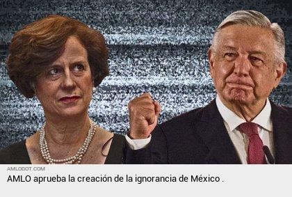 ABot2024's tweet photo. AMLO aprueba la creación de la ignorancia de México . https://t.co/NM60thae7O