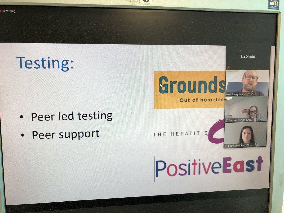 BASHH_UK's tweet photo. Ian Montgomery from @PositiveEast summarises how peer support can support clinical services with linking PLWHIV into care and signposting homeless patients to engage with HIV/STI prevention #VirtualBSM #teamwork https://t.co/r2mK1PpBjK
