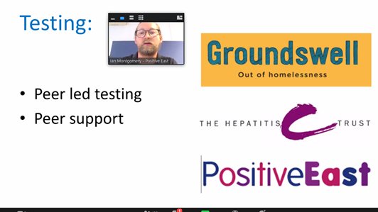 BASHH_UK's tweet photo. @BintyRock and Ian Montgomery from Positive East giving an insight into managing the homeless population in London during the #covid19 pandemic #virtualBSM https://t.co/Zqx9qYV7ym
