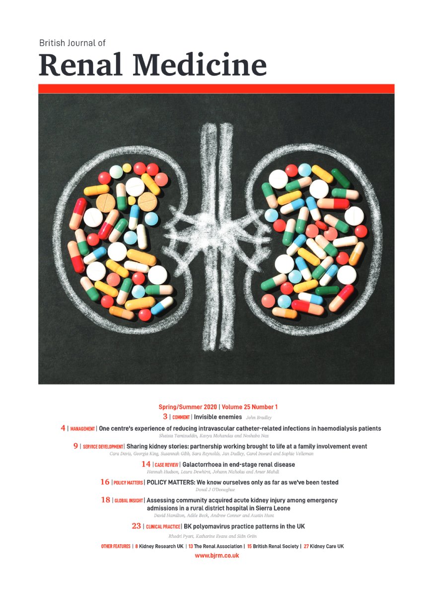 The Spring/Summer 2020 issue of <a href="/BJRenalMedicine/">British Journal of Renal Medicine</a>
 is now online! Please visit bjrm.co.uk for FREE access! 
#renal #renaljournal #NHSLongTermPlan #renaldisease #kidneytransplant #kidneydisease 
<a href="/RenalAssoc/">RenalAssoc</a> 
<a href="/BritRenalSoc/">BritishRenalSociety</a> 
<a href="/NKF_UK/">National Kidney Federation</a> 
<a href="/Kidney_Research/">Kidney Research UK</a> 
<a href="/kidneycareuk/">Kidney Care UK @kidneycareuk.bsky.social</a>