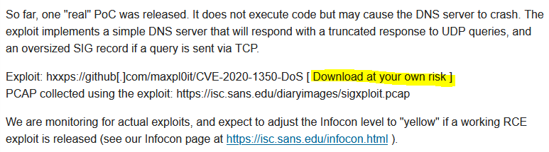 Autumn Good On Twitter 検証 Windows Dns サーバの脆弱性 Cve 2020 1350 通称 Sigred Https T Co Jvgmsjpdqz