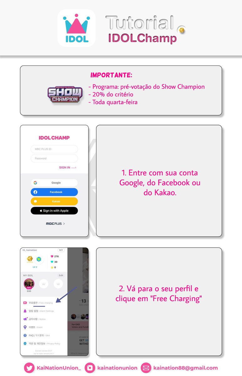 exokaibrasil's tweet image. [📝] #KNU_TUTORIAL: Tutorial do Idol Champ em Português. #KAI #카이 #엑소카이

B-Erigoms! O Idol Champ é muito importante e nós já estamos coletando 💛 para o KAI. Junte-se a nós! 

iOS: apple.co/2OrBO9o
android: shorturl.at/gpEHM

🐻 Créditos: @KaiNationUnion_