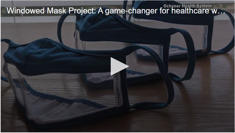 OchsnerVentures's tweet photo. '@OchsnerHealth and iO continue to design and produce #PPE products to meet the needs of our care teams and patients. Check out the latest project to make windowed masks that are being piloted in the NICU at Ochsner Baptist: https://t.co/UAc2bzN2cK https://t.co/U9OaWlwcl0