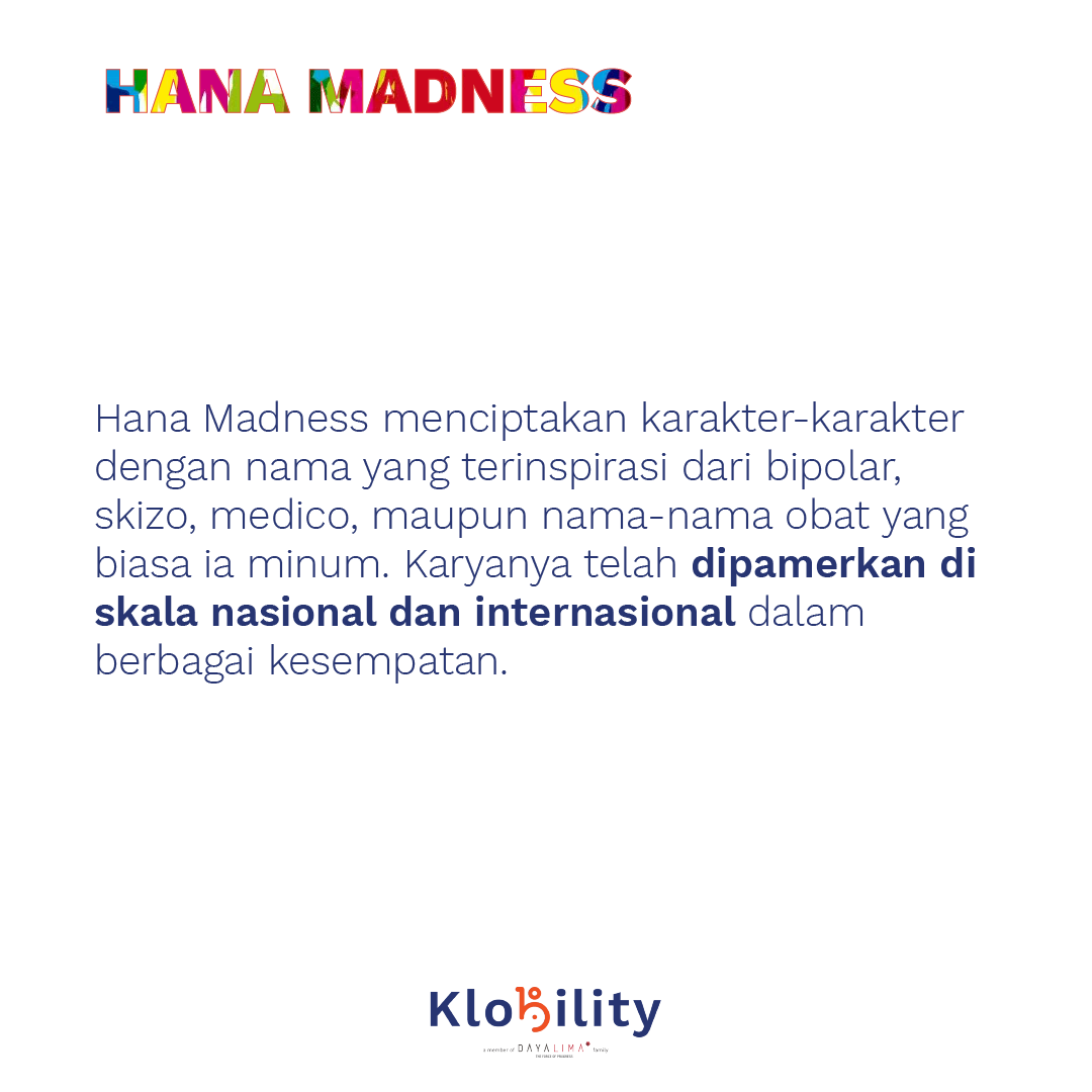 klobility's tweet photo. Terdiagnosa bipolar adalah pendorong tersendiri untuk berseni. Contoh saja Hana Madness yang karyanya sudah dipamerkan di berbagai negara. Perempuan asal Jakarta ini adalah seniman doodle dengan karya yang tidak terhitung.
#klobility #disabilitas #penyandangdisabilitas #inklusi https://t.co/Nrfb080z6W