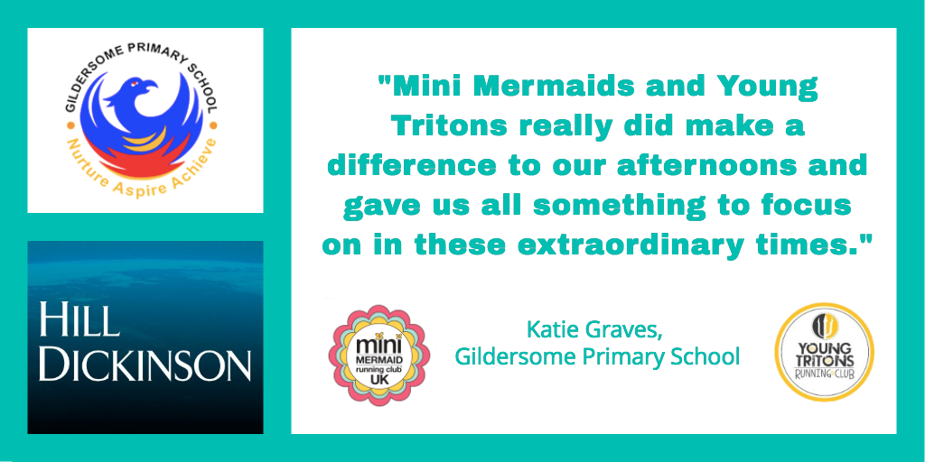 M2ClubUK's tweet photo. The #MiniMermaid and @youngtritonsuk squads from @GildersomePS may have finished their #5kmchallenge but hopefully, that amazing feeling of what they accomplished stays with them for a very long time! Thank you @HillDickinson for your continued support for our communities! ♥️🙏🧜 https://t.co/DbU0BwikCM