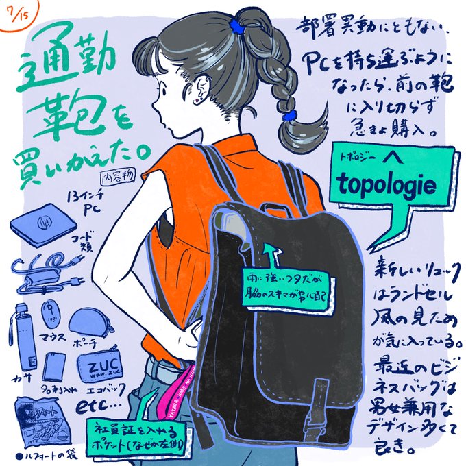 通勤用のリュックを買い換えた話。 