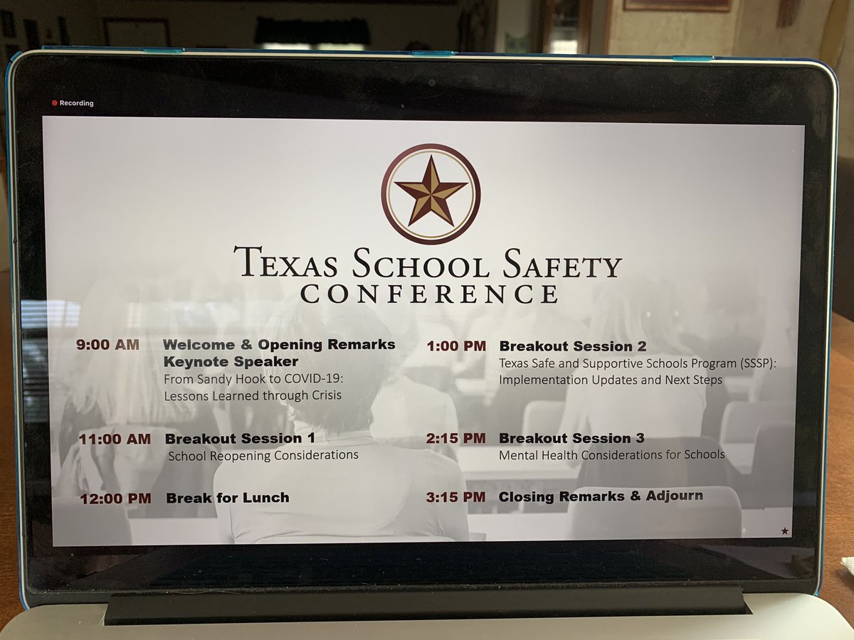 Spending my day at the virtual Texas School Safety Conference. #SafetyFirst #TSSConf