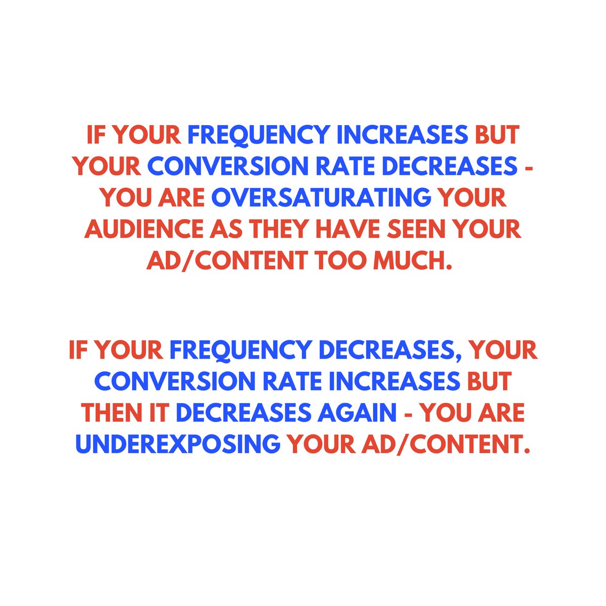 ignitegmedia's tweet photo. FB Ads Metrics: #Reach, #Impressions & #AdFrequency👇🏻
You can spend hundreds of dollars and not get your wanted results. You can oversaturate your audience to the point that they skip your ad/content whenever it pops up on their screens.
#fb #ads #fbads https://t.co/r5Qh1M3A2Z