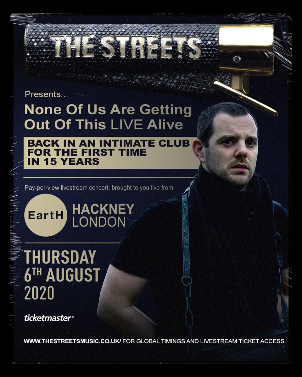 Mike Skinner (@mikeskinnerltd) on Twitter photo 16/07/2020 14:04:51 Back in an intimate club for the first time in 15 years. Tickets on general sale now thestreets.lnk.to/earthlivestrea… Back in an intimate club for the first time in 15 years. Tickets on general sale now thestreets.lnk.to/earthlivestrea…