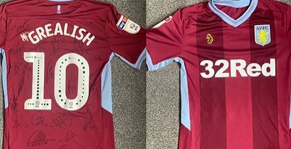 Aston Villa captain <a href="/JackGrealish/">Jack Grealish</a> has generously donated a match shirt to our online auction, signed by the squad victorious in the 2018/19 playoffs! ⚽🏆 

This unique piece of club memorabilia could be yours, click to place your bid! alzres.uk/auction