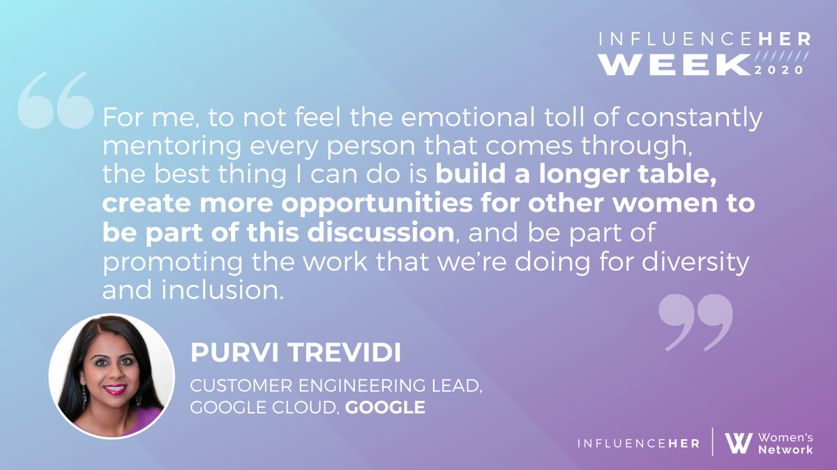 bosbizwomen's tweet photo. 💡The effort to shift the culture at your organization involves creating the opportunities for others to be a part of it.
"This is hard work. But small changes can lead to bigger things."
@purvi_trivedi @googlecloud @google
#InfluenceHERWeek https://t.co/0QBlRqcH1w