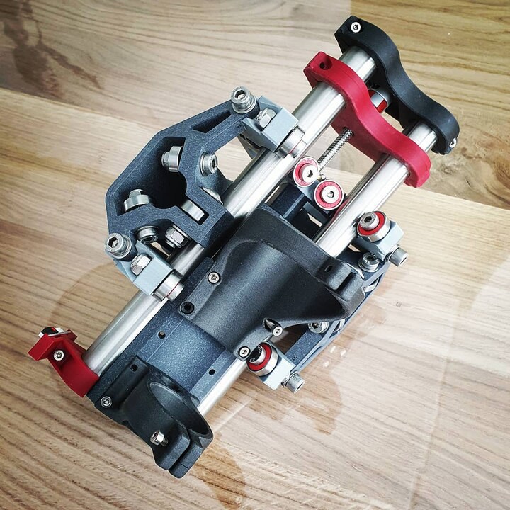 Fillamentum's tweet photo. The material and color combination is totally amazing of this CNC machine that 2be3dprinted is building. Printed with CPE CF112 Carbon and PLA Vertigo Grey and Pearl Ruby Red

Find the perfect filaments for your project at https://t.co/bOQtEq3kFm

#3Dprinting #3Dprinted #3dprint https://t.co/I1RQr1QxZ4