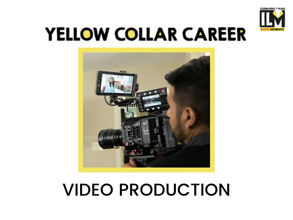 YellowCollars's tweet photo. #CareerOfTheweek - This is where videos are digitally recorded and produced in high quality. This is the equivalent of filmmaking, it involves pre-production, production and post-production. Find your strengths, take the yellow collar assessment here: https://t.co/jm5We2AWnR https://t.co/XjhVhctBg7