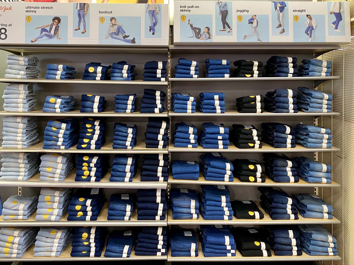 Spotted 👀 this crispy Girls’ denim 👖 wall &amp; had to snap a picture 📸 #catandjack #naptown <a href="/Target/">Target</a>