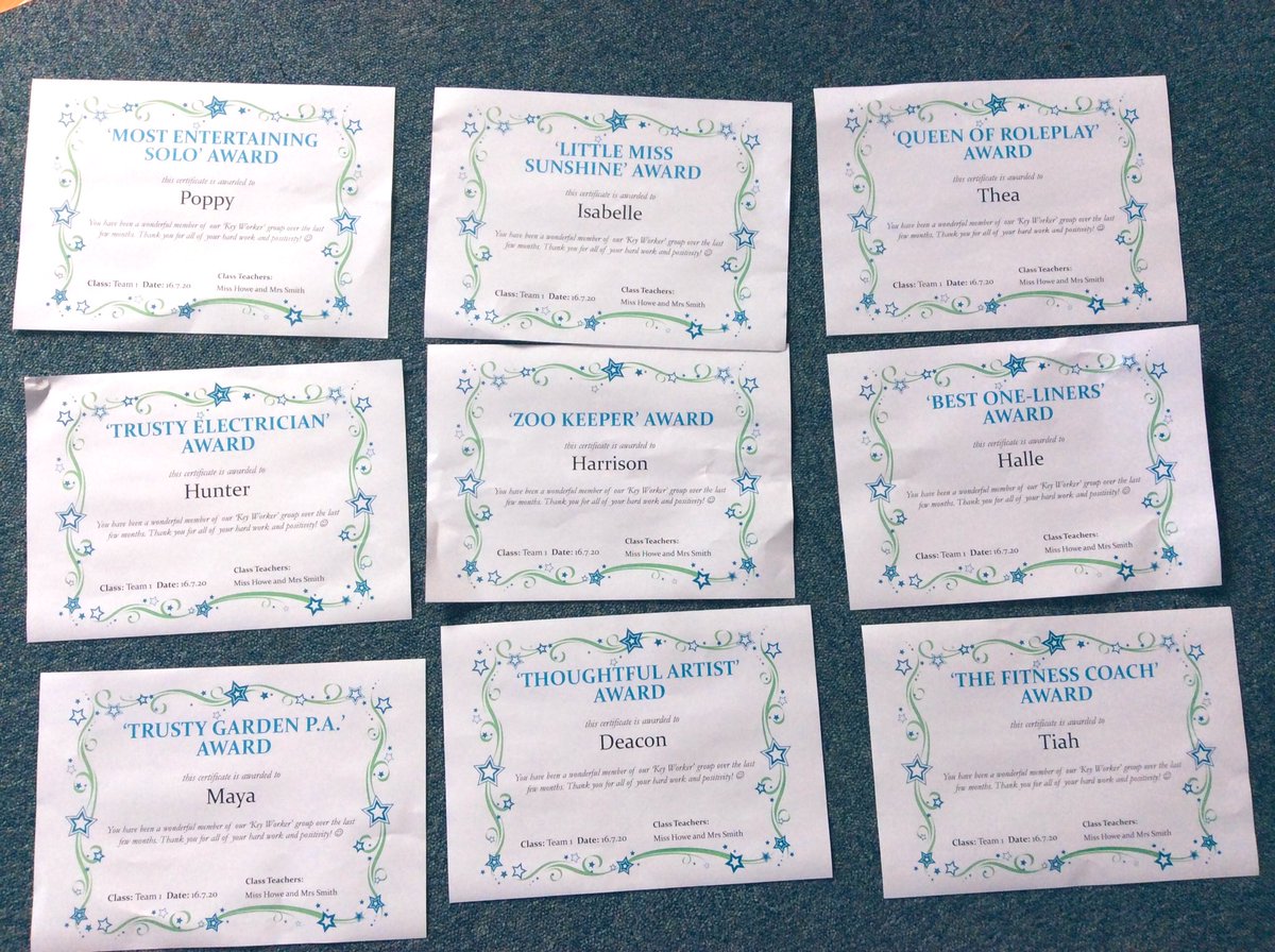 HumberClassMps's tweet photo. We’ve had an awards ceremony this afternoon and everyone got their own personal award! ✨⭐️🤩🏅 https://t.co/a7rggwTzkB
