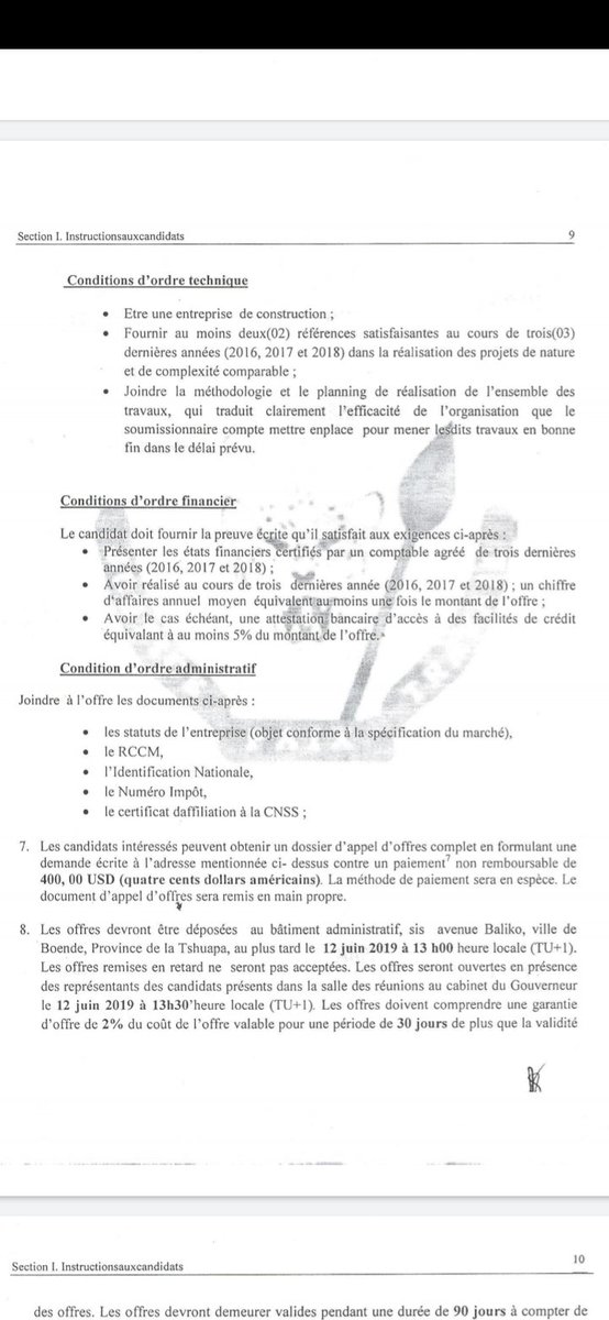 Parmi les conditions du marché, les candidats doivent avoir été en existence depuis 2016 et avec un chiffre d'affaires équivalent le montant du marché!