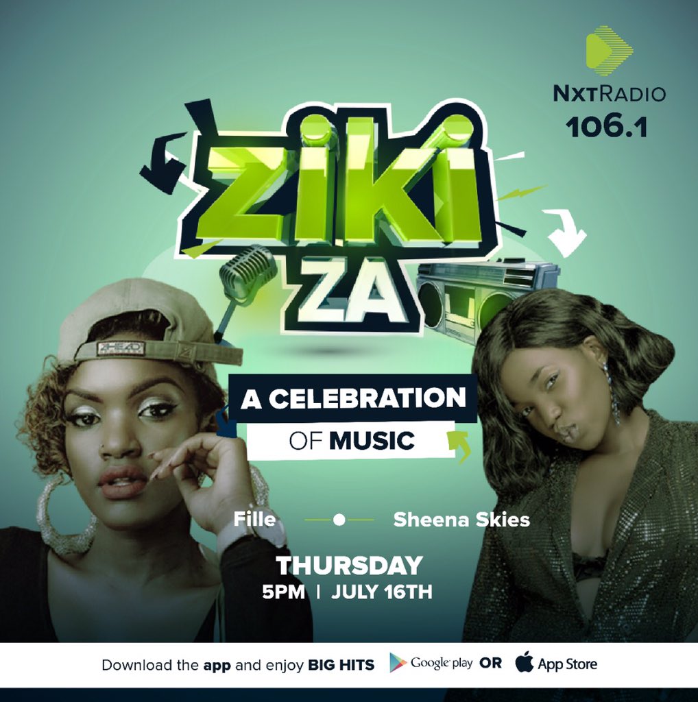asiimwefidel's tweet photo. Guess who are on #nxtzikiza  @FilleOffficial @sheenaskies both with beautiful jams tune in now on 106.1 @poshaaloyo @nxtradioug  #nbsafter5 #nxtzikiza https://t.co/9AnaKs0iOF
