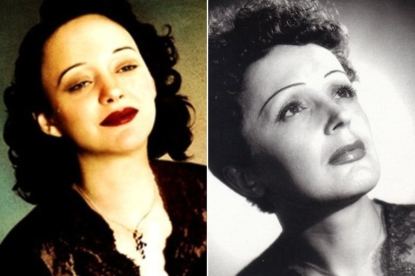 Marion Cotillard who plays Mal in the movie played Edith Piaf in "La Vie en Rose". Edith Piaf's "Non, je ne regrette rien" plays heavily in Inception.