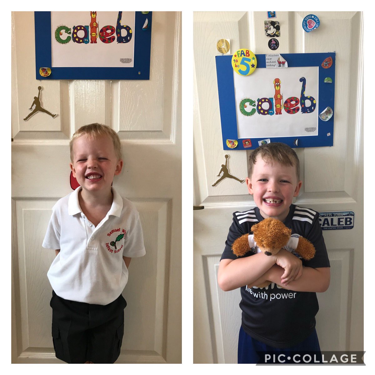1st day of reception and last day of year 2. Cal has loved his time in <a href="/samuelwhites1/">Samuel White's Infant School</a>