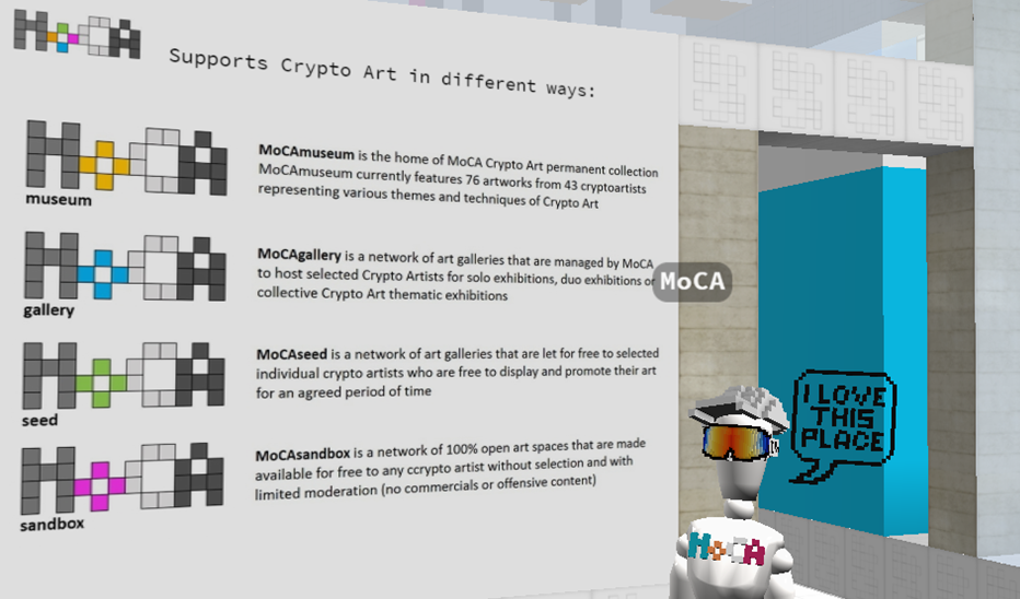museumcryptoart's tweet photo. MoCA's roadmap to support Crypto Art.
#MoCAMuseum already up and running #MoCAgallery and #MoCAsandbox almost completed, #MoCAseed to be released in the coming weeks/months.
Follow us on twitter for news/updates
#cryptoart #artgallery #digitalartwork #NFTs #NFTcollection #Museums https://t.co/r0DG3o1BH4