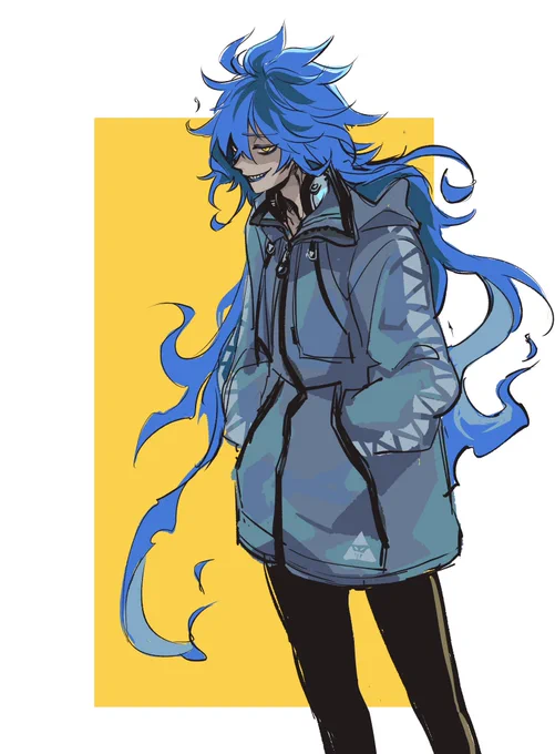 ガサガサペンで描きたいがため、一切好きなように描くとこうなるな〜炎感ゼロ!!!ザ!!ベタぬり!!!!たのしーー!!! 
