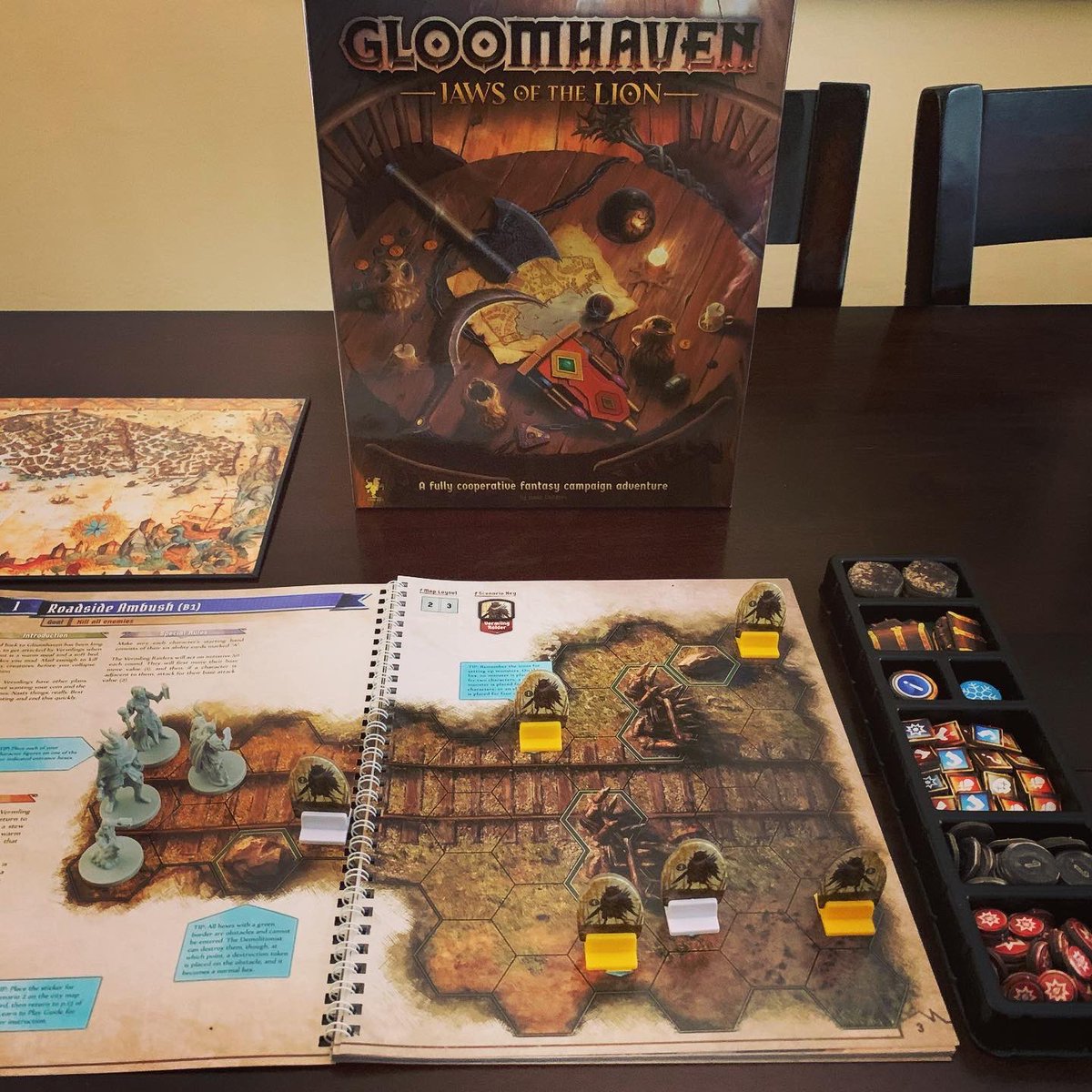 LostGravityGms's tweet photo. I am beyond excited to start exploring the seedy town of Gloomhaven again with Jaws of the Lion by @Cephalofair
Do you have a favorite class from Jaws of the Lion?
#lostgravitygames #boardgames #games #jawsofthelion #gloomhaven #cephalofairgames #vermling https://t.co/wmidKdxmc5