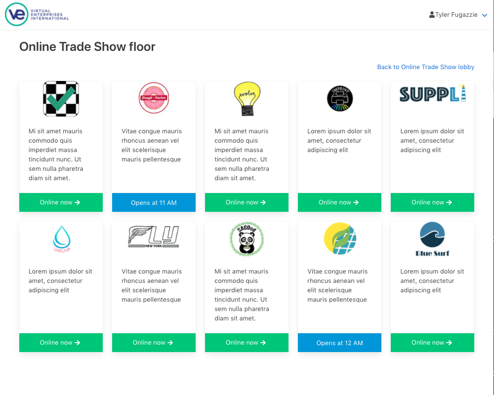 VEInternational's tweet photo. We're developing the Online Trade Show platform  for VE participants to access via the Hub / Marketplace Tools...pretty nifty #2020NTC https://t.co/VTAHE35fPn