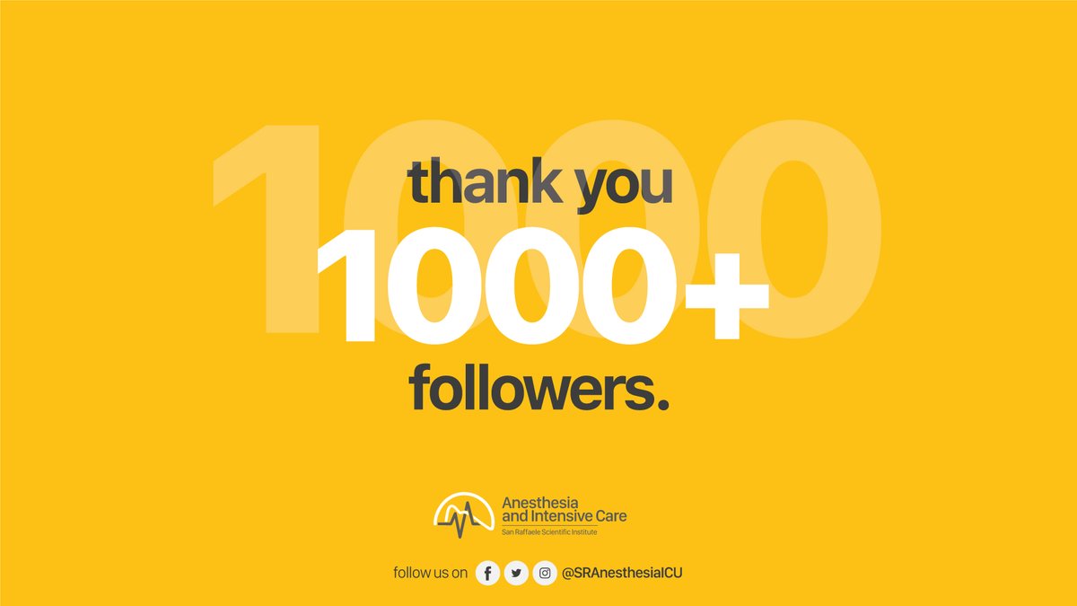 SRAnesthesiaICU's tweet photo. Thank you to our first 1,000 followers!

You can follow us also on Facebook (https://t.co/7C5OOXwbgH) and Instagram (https://t.co/9OuJgjJwid). https://t.co/NuWNCFrwhS