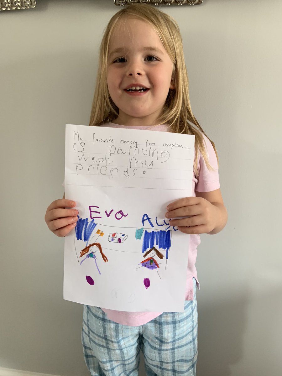 leannefins's tweet photo. @BGrovePrimary Eva’s superhero, her favourite memory from reception and she decoded the secret message #BGPRec https://t.co/VwGiGUn6kG